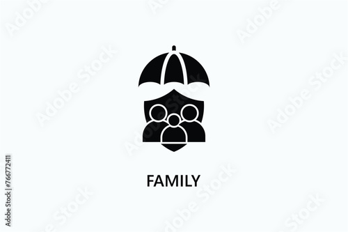 Family vector, icon or logo sign symbol illustration