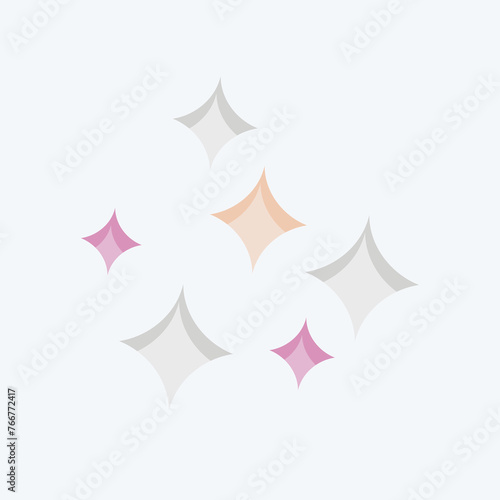 Icon Shine. related to Laundry symbol. flat style. simple design editable. simple illustration  good for prints