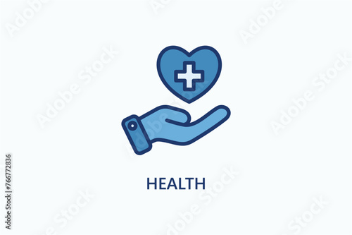 Health vector, icon or logo sign symbol illustration
