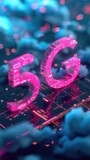 Advanced text 5G revolution, innovative data technologies that revolutionise the way we communicate, enabling instant connectivity and fast information transfer in the world of modern communications