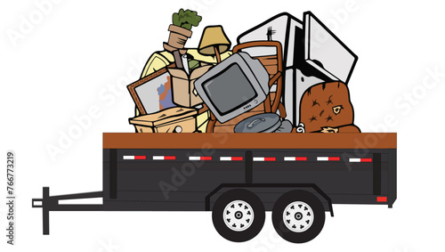 Trailer logo design, Logo design, Junk Removal logo design, Hauling logo design