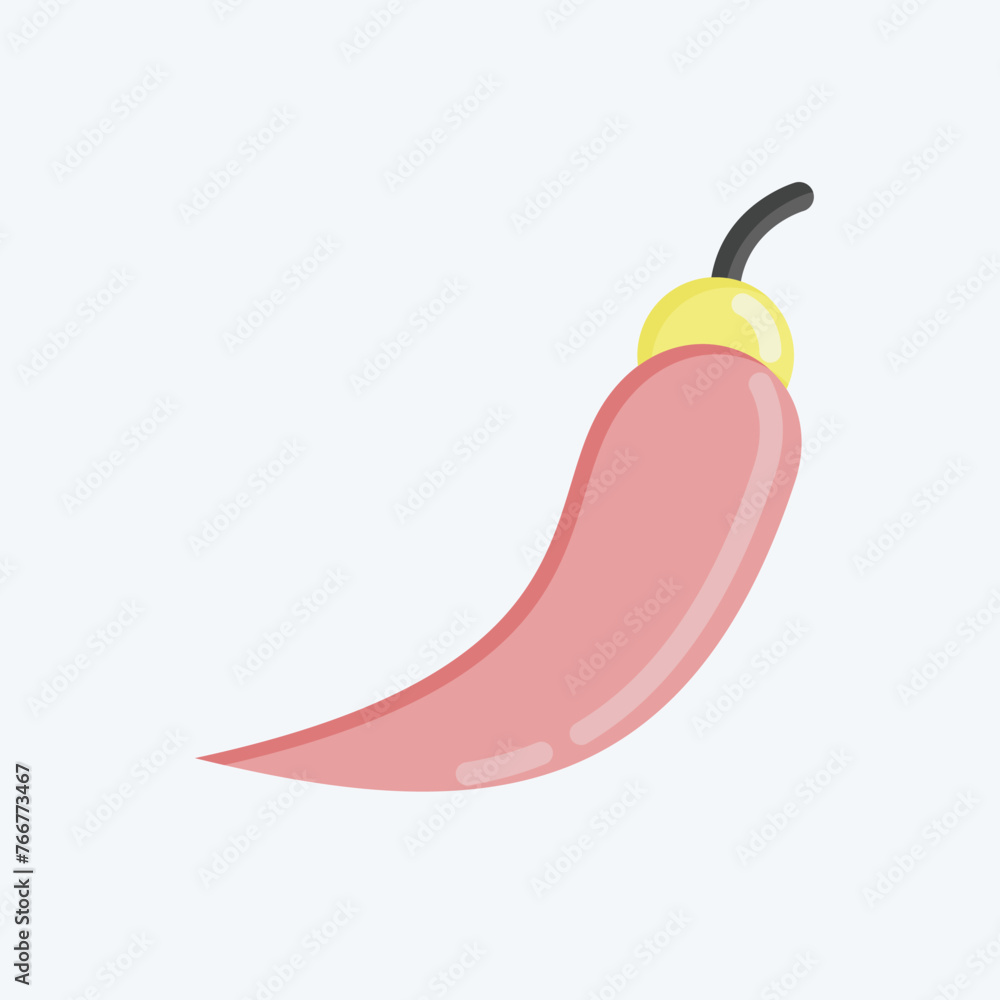 Icon Chili. related to Thailand symbol. flat style. simple design editable. simple illustration. simple vector icons. World Travel tourism. Thai Icon Chili. related to Thailand symbol. flat style. simple design editable. simple illustration. simple vector icons. World Travel tourism. Thai