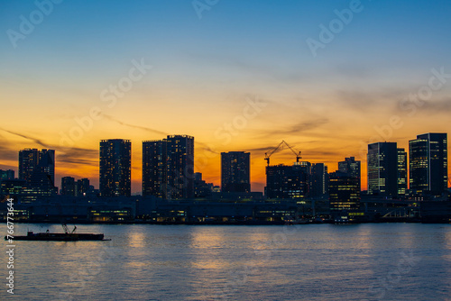 東京都市風景　晴海埠頭からの景色