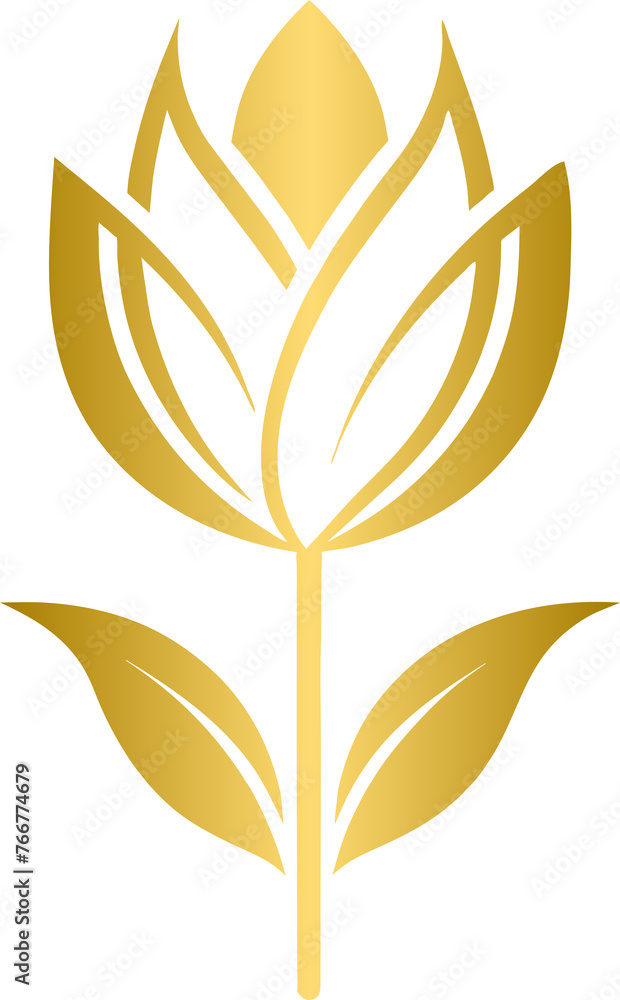 Golden flower, golden tulip flower