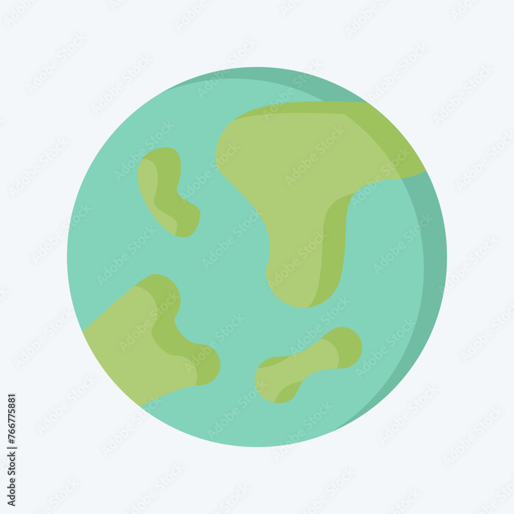 Icon Earth. related to Space symbol. flat style. simple design editable. simple illustration