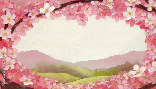 Cherry blossom frame photo