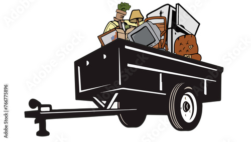 Trailer Logo design, Logo Design, Junk Removal logo Design, Hauling Logo Design 