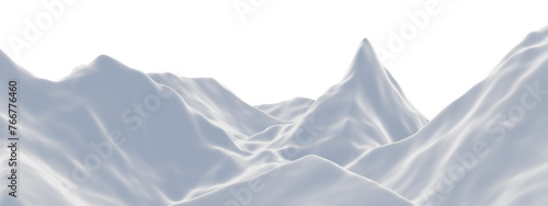 Snow mountain. White terrain. © Kavik