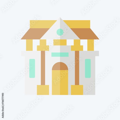 Icon Museum Of History. related to Prehistoric symbol. flat style. simple design editable. simple illustration