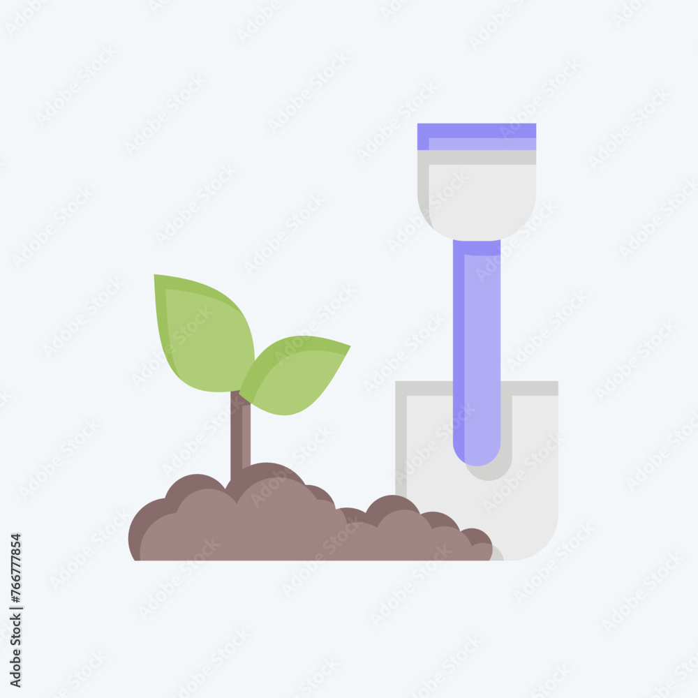 Icon Shovels. related to Agriculture symbol. flat style. simple design editable. simple illustration Icon Shovels. related to Agriculture symbol. flat style. simple design editable. simple illustration