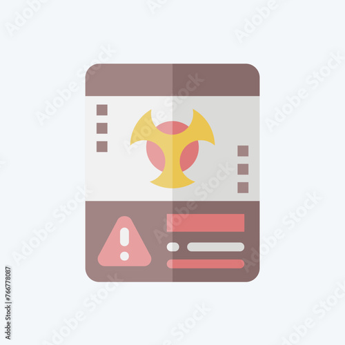 Icon Biohazard. related to Nuclear symbol. flat style. simple design editable. simple illustration