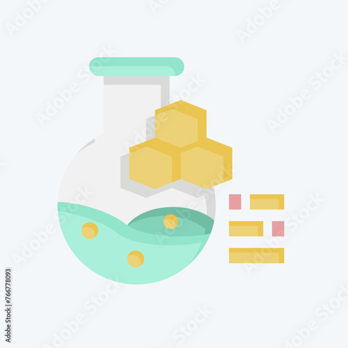 Icon Chemicals. related to Nuclear symbol. flat style. simple design editable. simple illustration
