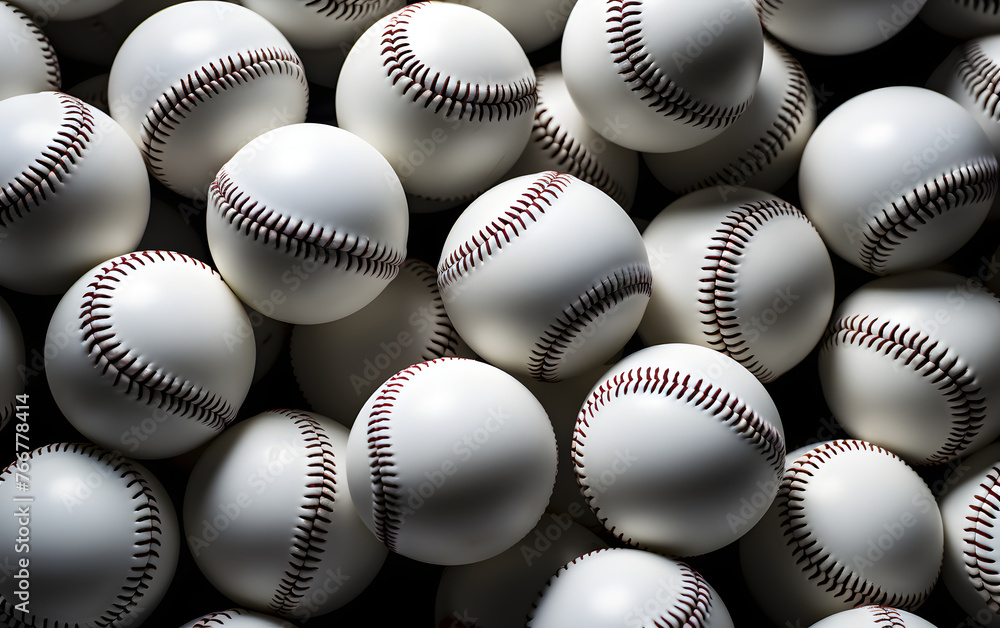 large set of baseballs. equipment and sports item large set of baseballs. equipment and sports item