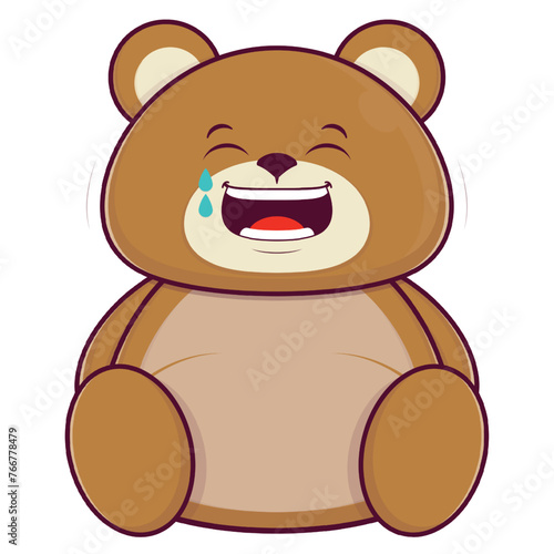 bear laughing face cartoon cute