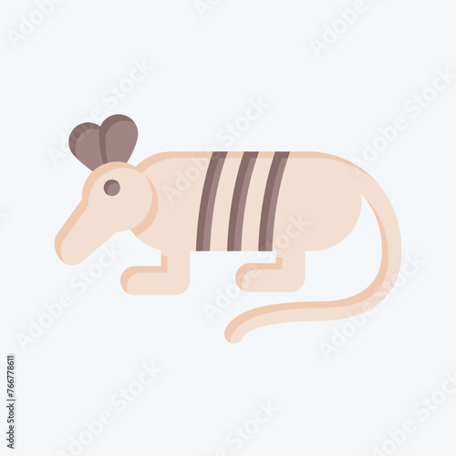 Icon Armadillo. related to Argentina symbol. flat style. simple design editable. simple illustration photo