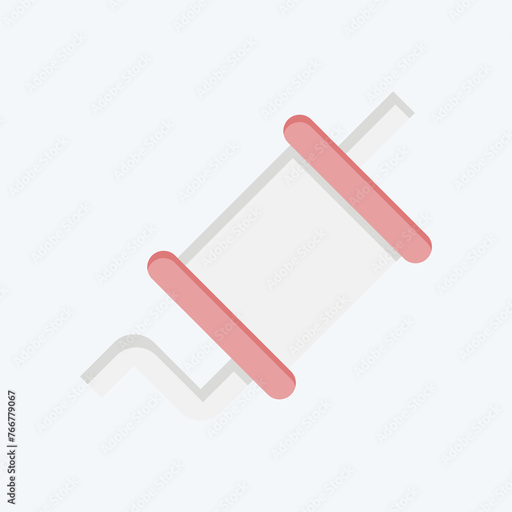 Icon Exhaust. related to Spare Parts symbol. flat style. simple design editable. simple illustration Icon Exhaust. related to Spare Parts symbol. flat style. simple design editable. simple illustration
