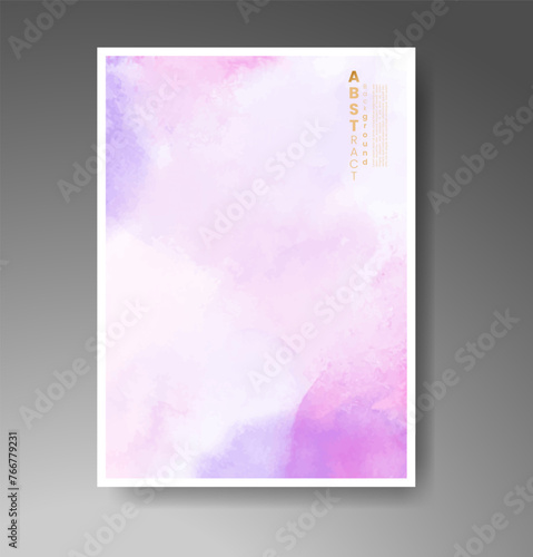 Cover template with watercolor background. Design for your cover, date, postcard, banner, logo.