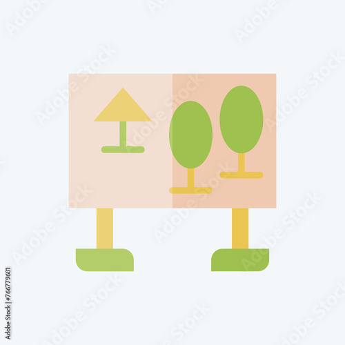 Icon Map. related to Amusement Park symbol. flat style. simple design editable. simple illustration