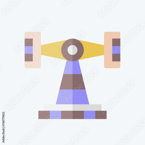 Icon Roll O Plane. related to Amusement Park symbol. flat style. simple design editable. simple illustration