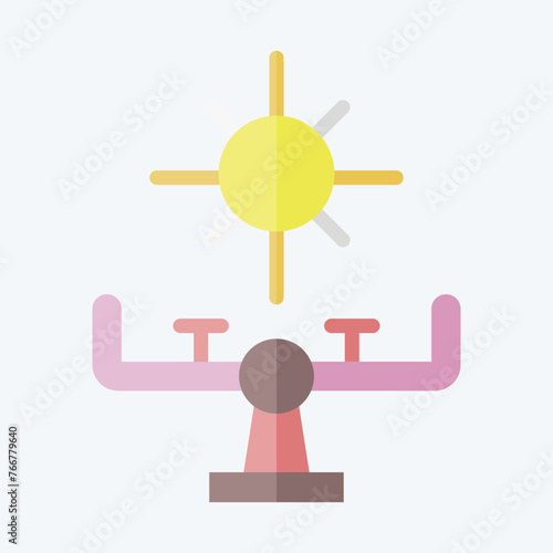 Icon Seesaw. related to Amusement Park symbol. flat style. simple design editable. simple illustration