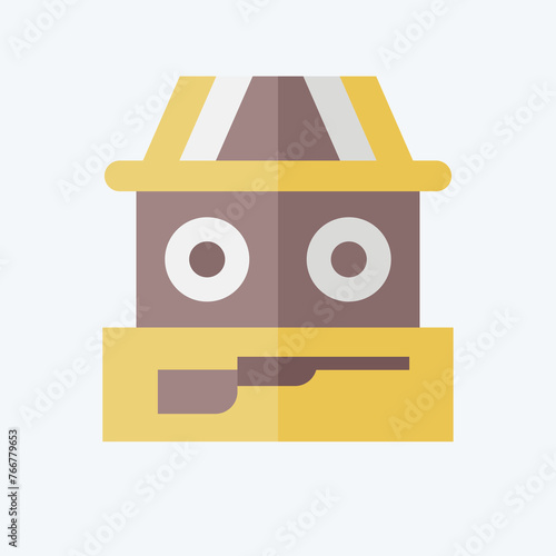Icon Shooting. related to Amusement Park symbol. flat style. simple design editable. simple illustration