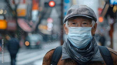 old asian man with surgical...