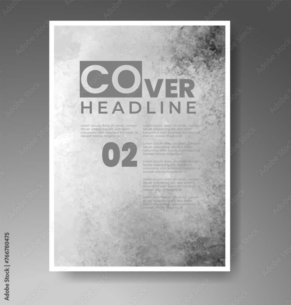 Cover template with watercolor background. Design for your cover, date, postcard, banner, logo.