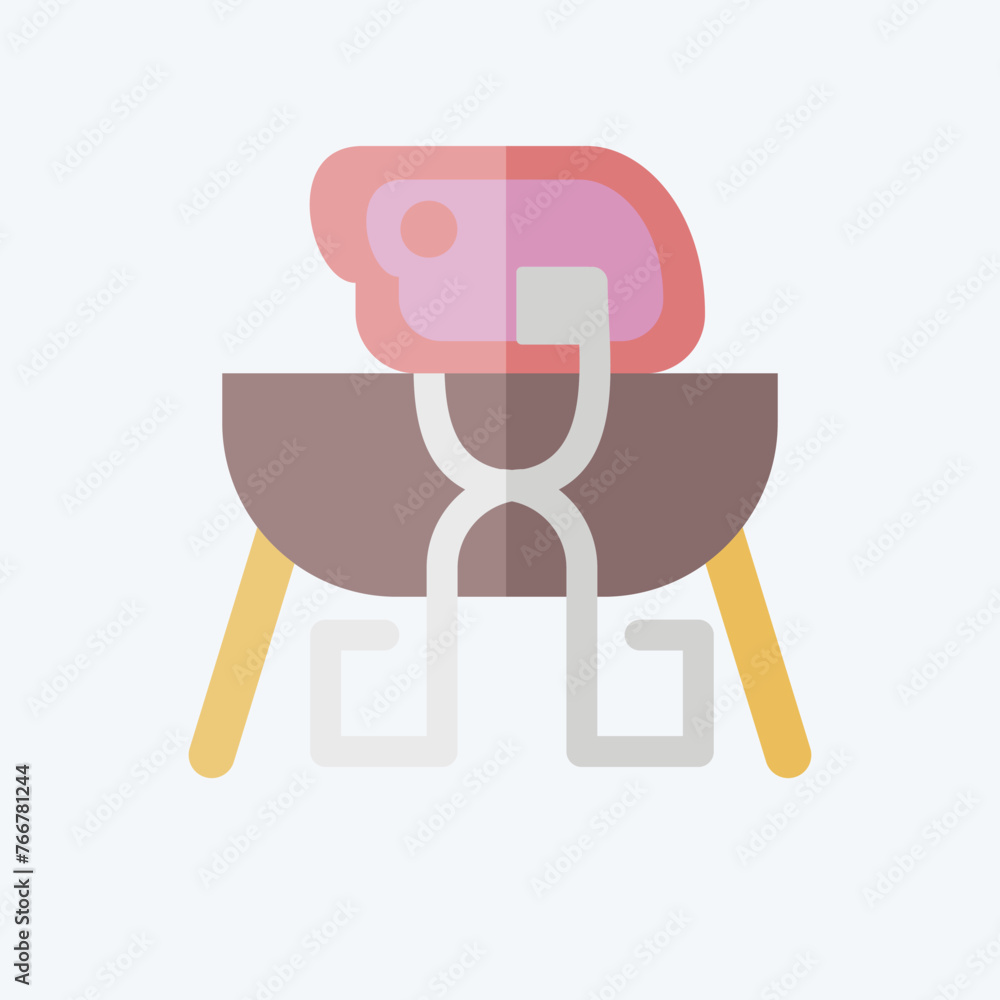 Icon Tongs. related to Camping symbol. flat style. simple design editable. simple illustration Icon Tongs. related to Camping symbol. flat style. simple design editable. simple illustration