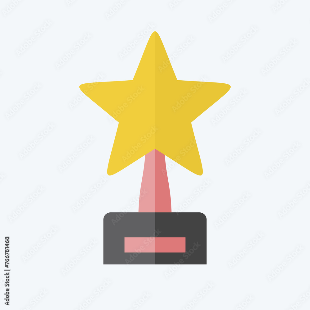 Icon Trophy 1. related to Award symbol. flat style. simple design editable. simple illustration Icon Trophy 1. related to Award symbol. flat style. simple design editable. simple illustration