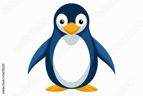 color-vector-of-penguin-white-background. © mk graphics