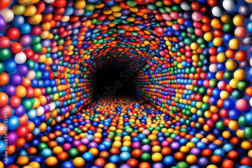 Thus the light and the tunnel look if one died but live again in back one got. the individual colored balls