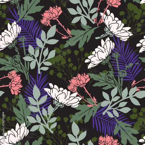 Dark Eden Floral Fantasia Bold Botany Pattern