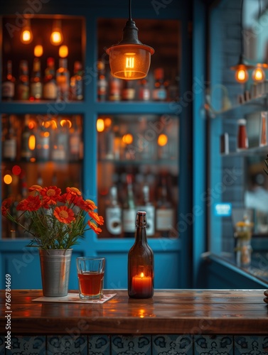 interior inside bar with counter © Olexandr