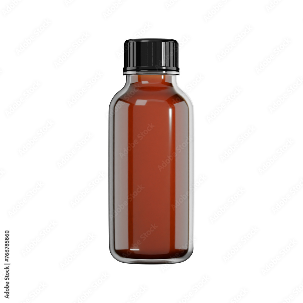 Orange bottle body care icon. 3d rendering skincare Orange bottle body care icon. 3d rendering skincare