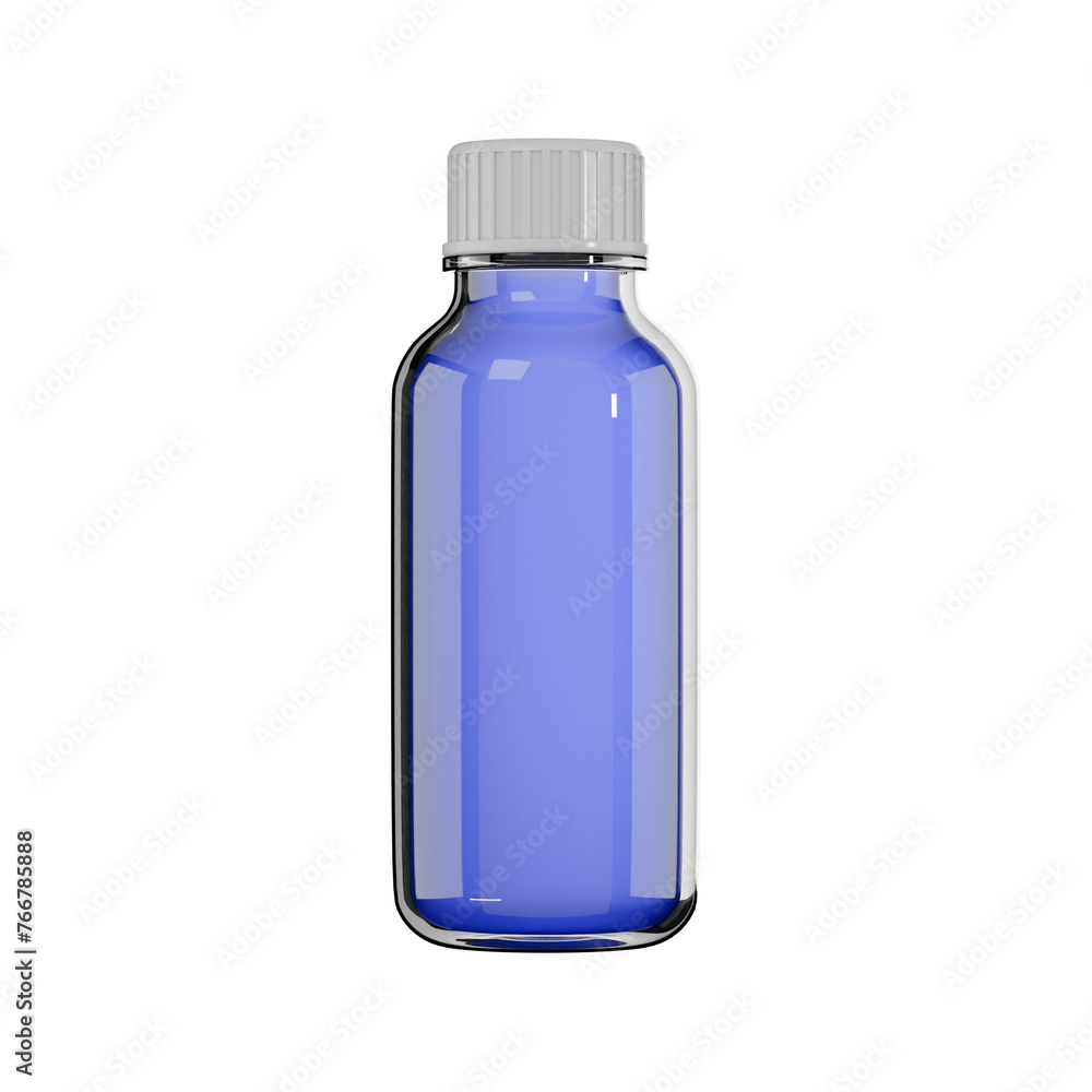 Blue bottle body care icon. 3d rendering skincare Blue bottle body care icon. 3d rendering skincare