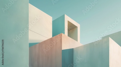 简约抽象建筑概念特色引人注目桌面壁纸简洁线条几何图形时尚精致