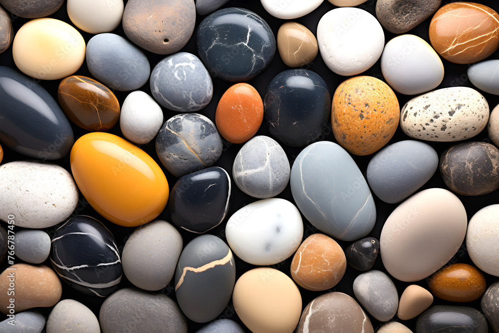 background texture set of different stones pebbles. geology and minerals background texture set of different stones pebbles. geology and minerals