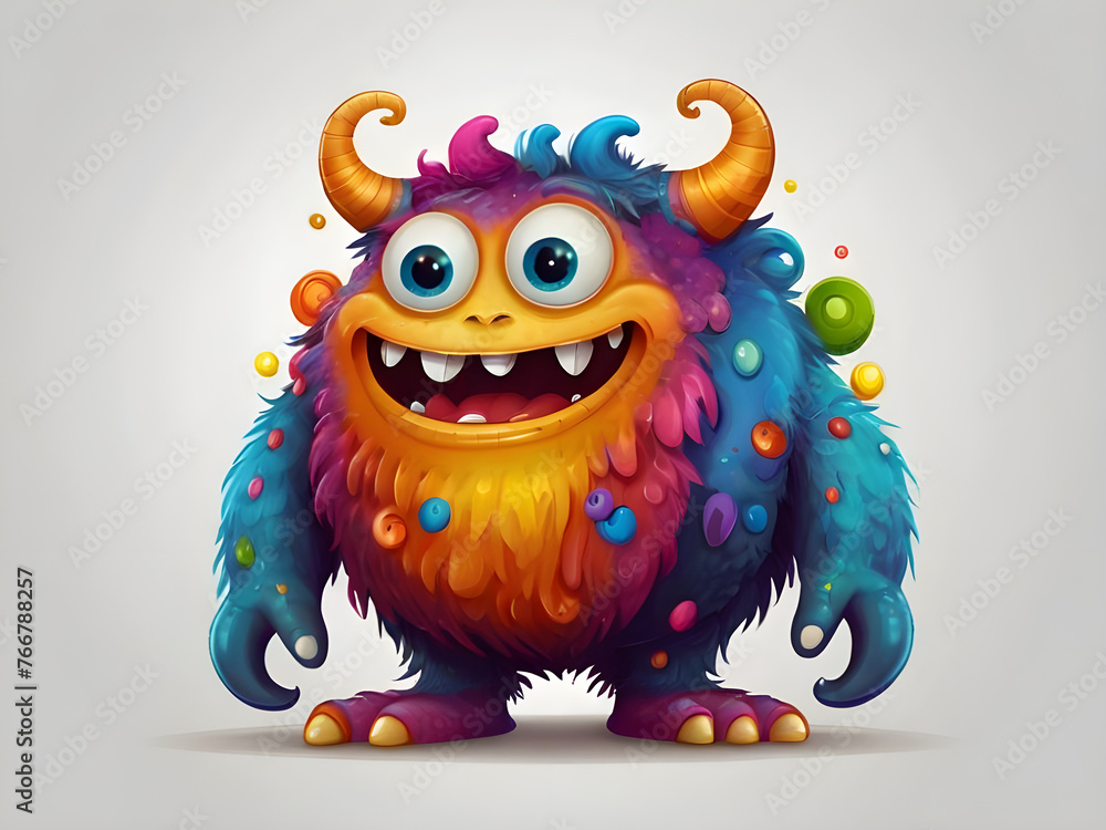 Monster cartoon vector on a white background Monster cartoon vector on a white background