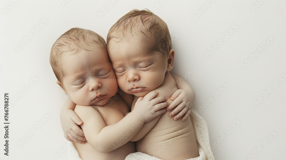 twin serenity: two infants peacefully sleeping in each other's arms twin serenity: two infants peacefully sleeping in each other's arms
