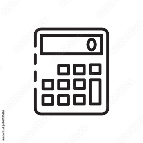 Calc Calculator Tool Line Icon