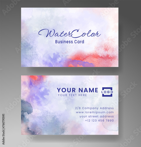 Beautiful business card template with watercolor © REZI