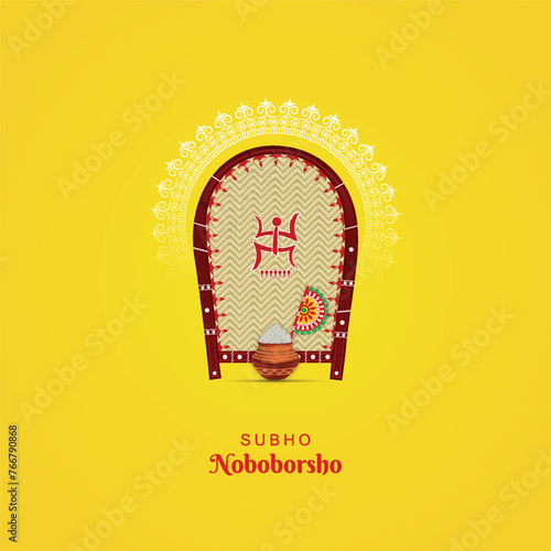 Pohela Boishakh | festival of | Pohela Boishakh poster, bengali new year, Suvo Noboborsho, Flat illustration of |  social media post. greeting, card, banner,post, poster, Happy Bengali New Year, 1431,