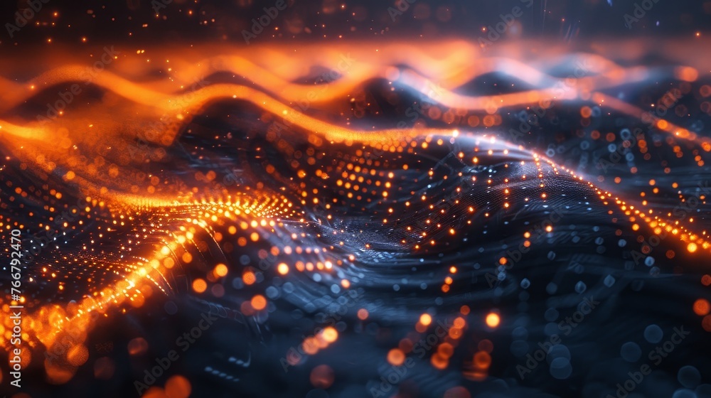 An abstract representation of futuristic digital information flow with minimalist design element An abstract representation of futuristic digital information flow with minimalist design element