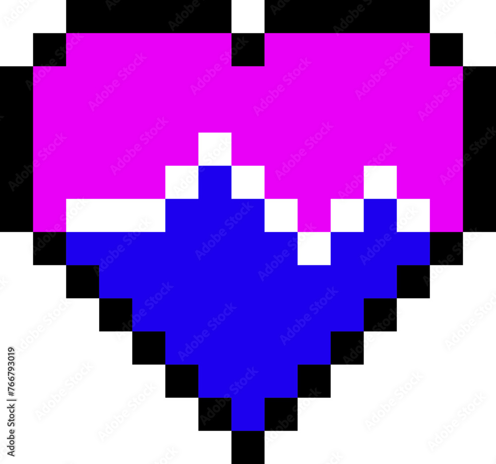 Heart Pixel Illustration