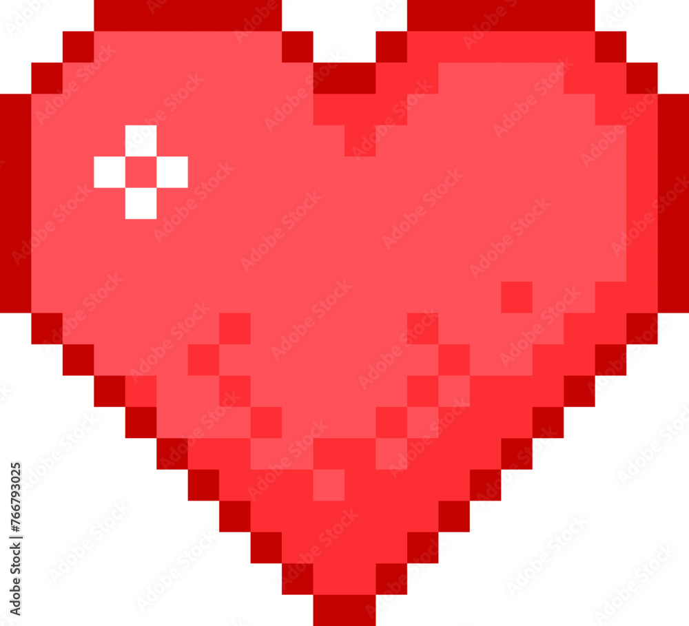 Obraz premium Heart Pixel Illustration
