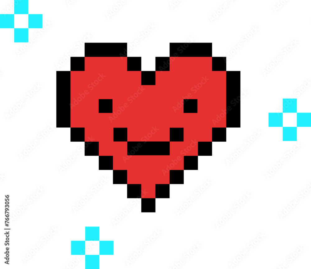Heart Pixel Illustration Heart Pixel Illustration