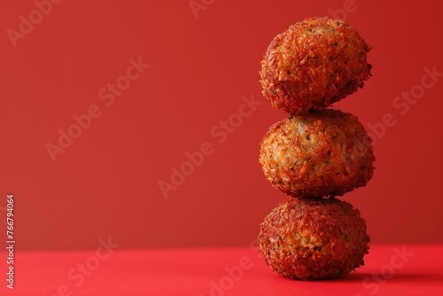 Three Stacked Food Balls