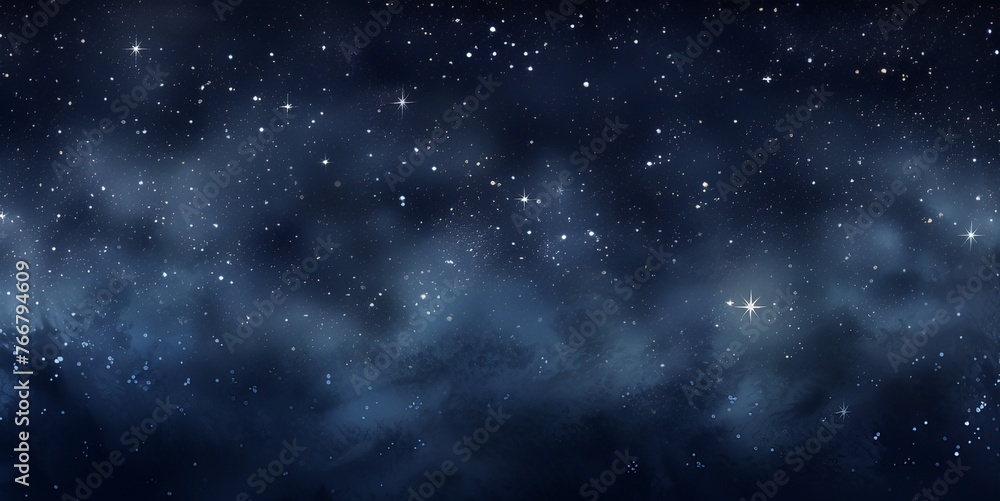 Night sky, stars and Milky Way. Abstract background.  - obrazy, fototapety, plakaty 