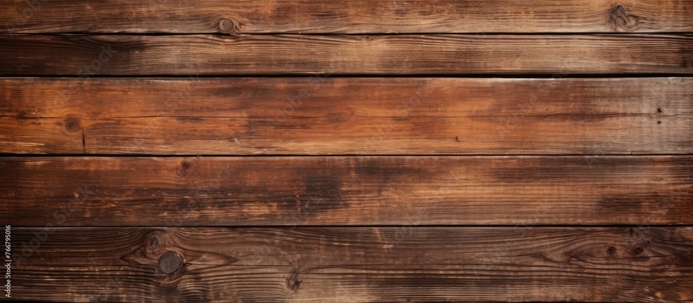 Detailed view of a wooden wall with a dark brown stain applied to it, showcasing texture and color variations Detailed view of a wooden wall with a dark brown stain applied to it, showcasing texture and color variations