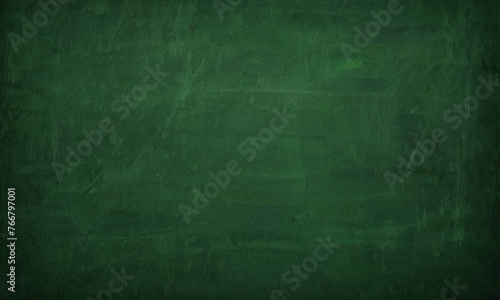 Abstract texture of green chalkboard background texture with copy space. Design concept for school education, dark wall backdrop , design template.
